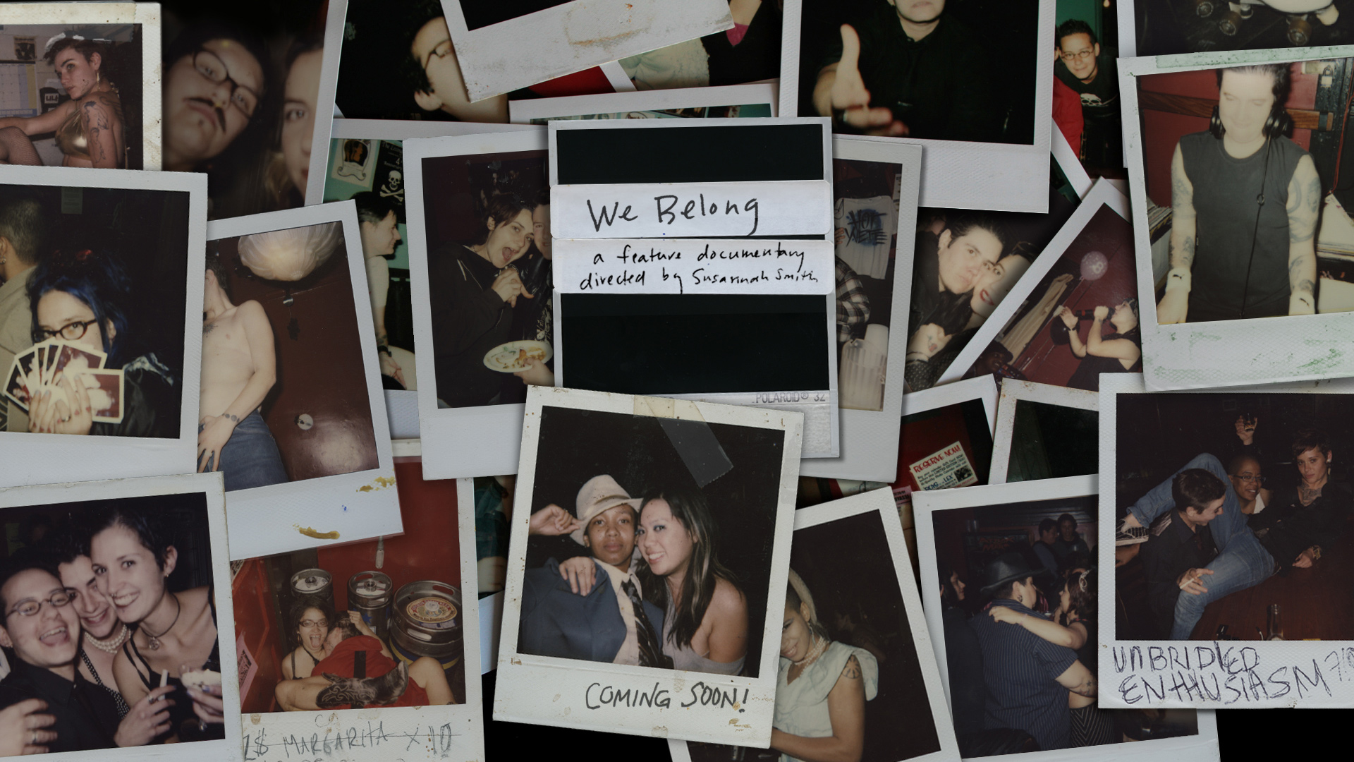 A collage of overlapping Polaroid photos from The Lex
